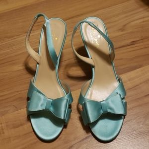 Kate Spade Tiffany Blue Bow High Heels